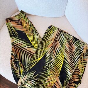 Windsor Black with Green & Tan Palm Print Pants